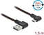 Изображение Delock EASY-USB 2.0 Cable Type-A male to EASY-USB Type Micro-B male angled left / right 1.5 m black
