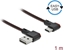 Изображение Delock EASY-USB 2.0 Cable Type-A male to USB Type-C™ male angled left / right 1 m black