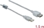Picture of Delock Extension cable USB 2.0 Type-A male > USB 2.0 Type-A female 1.5 m transparent
