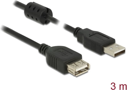 Изображение Delock Extension cable USB 2.0 Type-A male > USB 2.0 Type-A female 3.0 m black