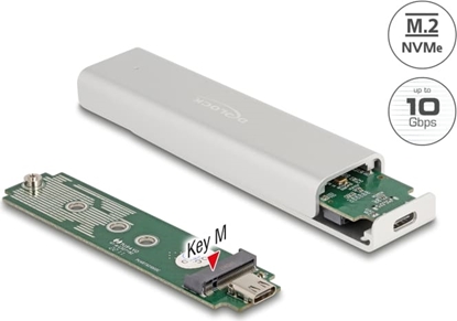 Изображение Delock External Enclosure for M.2 NVMe PCIe SSD with SuperSpeed USB 10 Gbps (USB 3.2 Gen 2) USB Type-C™ female