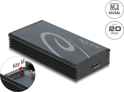 Изображение Delock External Enclosure for M.2 NVMe PCIe SSD with SuperSpeed USB 20 Gbps (USB 3.2 Gen 2x2) USB Type-C™ female