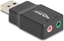 Attēls no Delock External USB Sound Card with USB-A male to 2 x 3.5 mm Stereo jack Plug & Play audio adapter black