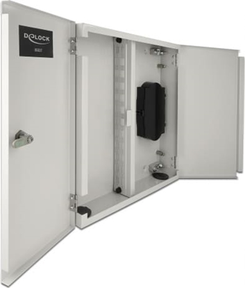 Изображение Delock Fiber optic wall distribution box with double door grey