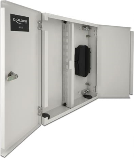 Изображение Delock Fiber optic wall distribution box with double door grey