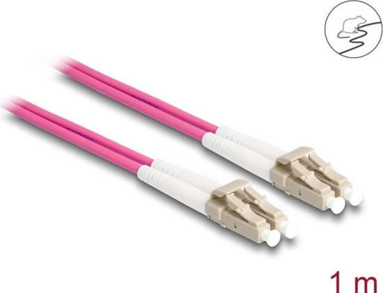 Изображение Delock Fiber Optical Cable with metal armouring LC Duplex to LC Duplex Multi-mode OM4 1 m