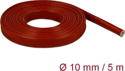 Изображение Delock Fire-Proof Sleeving Silicone-Coated 5 m x 10 mm red