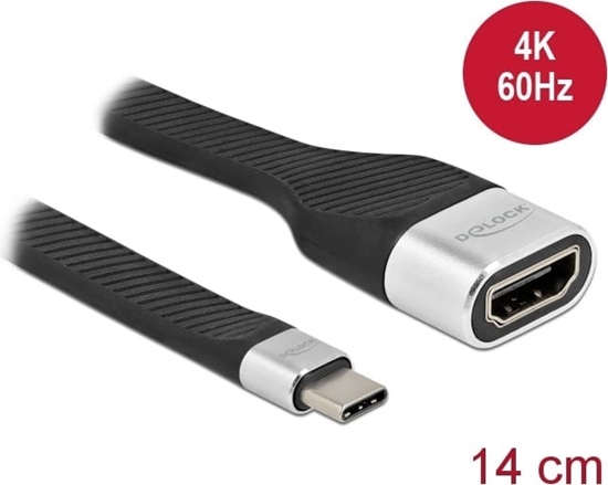 Picture of Delock FPC Flat Ribbon Cable USB Type-C™ to HDMI (DP Alt Mode) 4K 60 Hz 14 cm