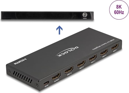 Picture of Delock HDMI Switch 5 x HDMI in to 1 x HDMI out 8K 60 Hz