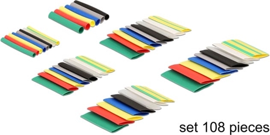 Picture of Delock Heat shrink tube set 108 pieces assorted colours