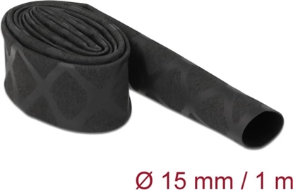 Picture of Delock Heat Shrink Tube X-pattern non-slip 1 m x 15 mm black