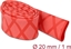 Изображение Delock Heat Shrink Tube X-pattern non-slip 1 m x 20 mm red