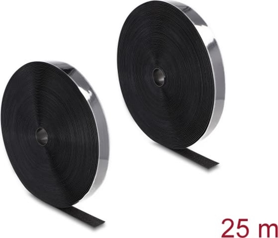 Picture of Delock Heavy-duty Hook-and-Loop tape self-adhesive L 25 m x W 25 mm black
