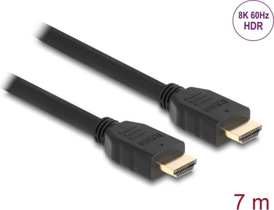 Изображение Delock High Speed HDMI Cable 48 Gbps 8K 60 Hz black 7 m