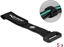 Picture of Delock Hook-and-loop cable tie with Loop and Fastening Eyelet L 150 x W 20 mm black 5 pieces