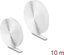 Attēls no Delock Hook-and-loop tape self-adhesive L 10 m x W 20 mm white