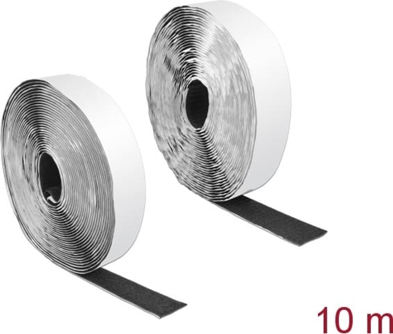 Picture of Delock Hook-and-loop tape self-adhesive L 10 m x W 25 mm black