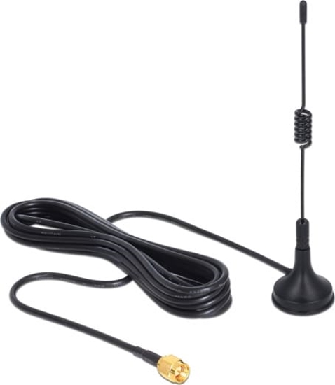Picture of Delock ISM 433 MHz Antenna SMA 3 dBi omnidirectional fixed magnetic base black