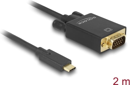 Picture of Delock Kabel USB Type-C™ Stecker > VGA Stecker (DP Alt Mode) 2 m schwarz