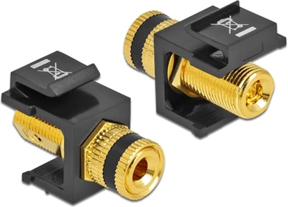 Picture of Delock Keystone module binding post > thread nut black / black
