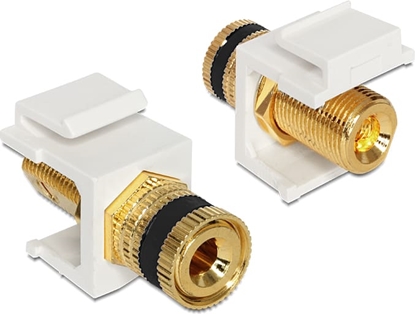 Picture of Delock Keystone module binding post > thread nut black / white