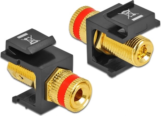 Picture of Delock Keystone module binding post > thread nut red / black