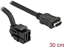 Picture of Delock Keystone Module HDMI female 250° > HDMI female with cable black
