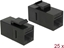 Picture of Delock Keystone Module RJ45 jack > RJ45 jack Cat.6 UTP black 25 pieces