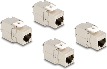 Picture of Delock Keystone Module RJ45 jack Cat.6A STP 4 pieces