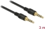 Attēls no Delock Klinkenkabel 3,5 mm 4 Pin Stecker > Stecker 3 m schwarz