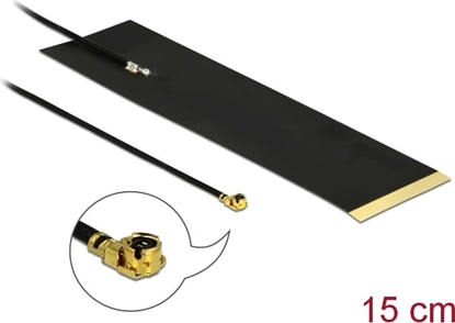 Picture of Delock LTE Antenna I-PEX Inc., MHF® I plug 1.9 - 3.9 dBi 1.13 15 cm FPC internal self adhesive