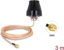 Attēls no Delock LTE Antenna SMA plug 2 dBi fixed omnidirectional with connection cable (RG-316U, 3 m) outdoor black