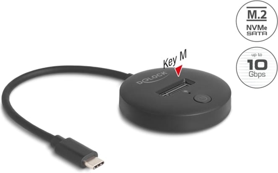 Picture of Delock M.2 Docking Station for M.2 NVMe / SATA SSD with USB 10 Gbps USB Type-C™ male