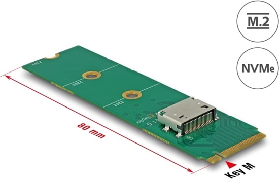Picture of Delock M.2 Key M to 1 x OCuLink SFF-8612 Converter