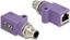 Picture of Delock M12 Adapter D-coded 4 pin male to RJ45 jack Cat.5e with mounting hole straight violet
