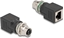Изображение Delock M12 Adapter X-coded 8 pin female to RJ45 jack straight