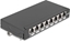 Picture of Delock Mini Desktop Patch Panel RJ45 jack 8 port Cat.6A shielded black - for mounting on a table, wall or DIN rail