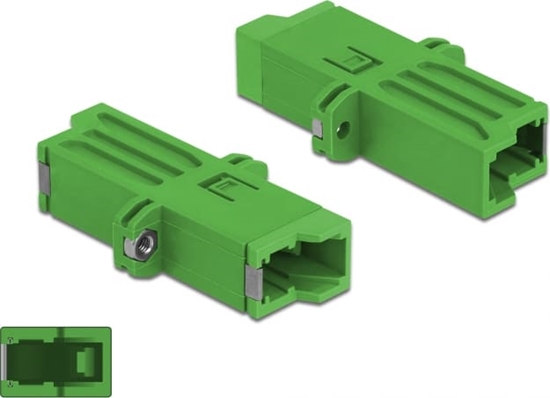 Picture of Delock Optic Fiber Coupler E2000 Simplex female to Simplex female Single-mode green