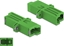 Attēls no Delock Optic Fiber Coupler E2000 Simplex female to Simplex female Single-mode green