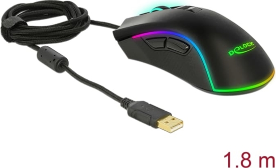 Picture of Delock Optical 7-button USB Gaming Mouse - right hander