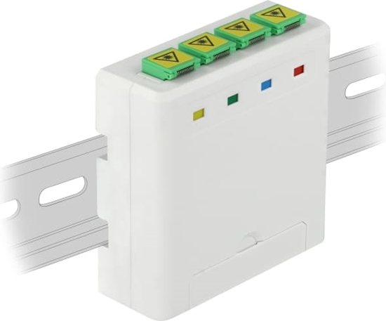 Picture of Delock Optical Fiber Connection Box for DIN Rail 4 x SC Simplex or LC Duplex