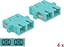 Изображение Delock Optical Fiber Coupler SC Duplex female to SC Duplex female Multi-mode 4 pieces light blue