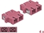 Picture of Delock Optical Fiber Coupler SC Duplex female to SC Duplex female Multi-mode 4 pieces violet