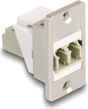 Picture of Delock Panel Mount Keystone Module Optical Fiber LC Duplex female to female conical