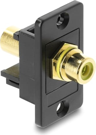 Picture of Delock Panel Mount RCA female RCA gold plated female yellow / black