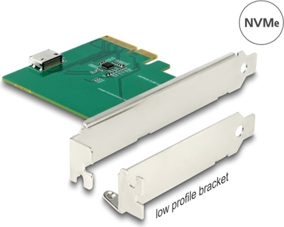 Picture of Delock PCI Express x4 Card to 1 x internal OCuLink SFF-8612 - Low Profile Form Factor