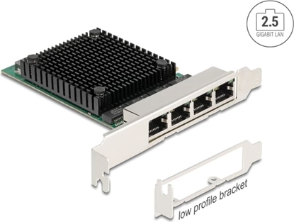 Picture of Delock PCI Express x4 Network Card 2.5 Gigabit LAN 4 x RJ45 RTL8125