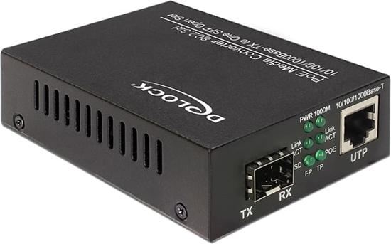 Picture of Delock PoE+ Media Converter 10/100/1000Base-T to SFP