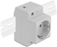 Picture of Delock Power Socket with a Side Grounding Contact for DIN Rail
