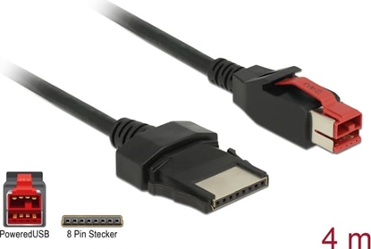Picture of Delock PoweredUSB cable male 24 V > 8 pin male 4 m for POS printers and terminals